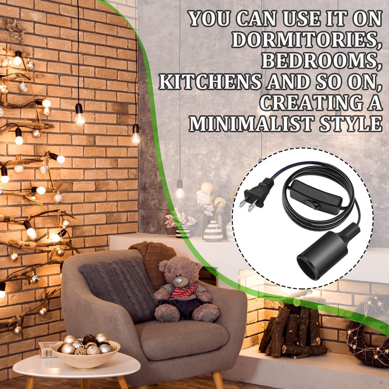 10 Pack Hanging Light Cord Pendant Light Cord with Switch