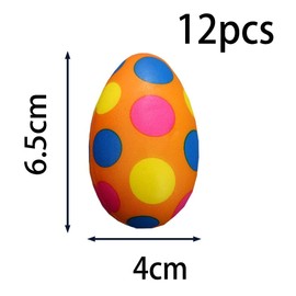 FainFun Easter Egg Decompression Toy, Pack of 12 Stress Balls, Easter Egg for Teenagers, Adults, Child, Decompression Slow Rebound Toy, Anti-Stress Eggs, Easter for Easter Basket Filler, Party