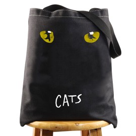WZMPA Broadway Cats Tote Bag Musical Theatre Fans Gift Cats Musical Reusable Shoulder Bag For Family Friend, Cats Bl Tg, L