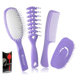Detangling hairbrushes for women. Great in the shower, or for drying. For wet, dry, long, short, straight, curly hair. Brushes suitable to distribute evenly creams and hair conditioner. 100% made in Italy. Brushes for detangling hair. Melt knot.