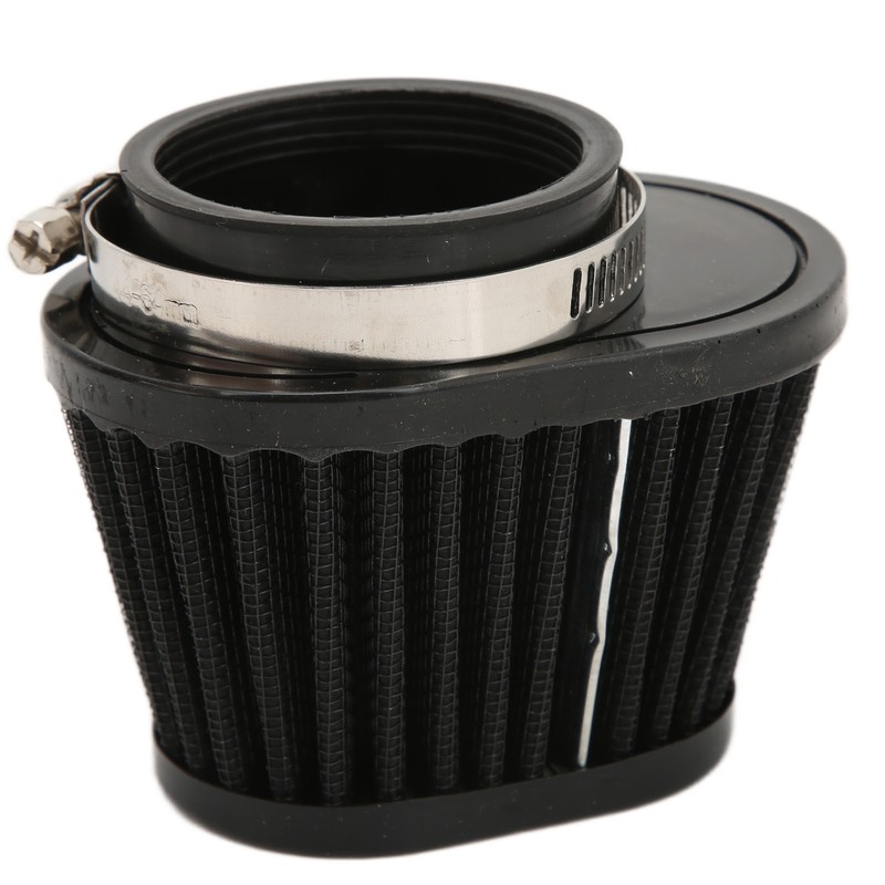 51mm/2in Motorcycle Air Filter ClampOn Dustproof Rubber Black Replacement for