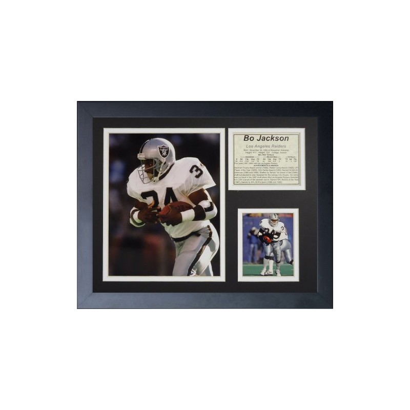 Legends Never Die Bo Jackson Framed Photo Collage, White, 11x14-Inch,