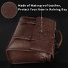 Leather Mens Messenger Bag Vintage 15.6 Inch Waterproof Leather Laptop