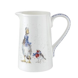 Portmeirion Home & Gifts Wrendale Jug (Duck & Robin), Bone China, Multi Coloured, 14.5 x 9.5 x 15 cm