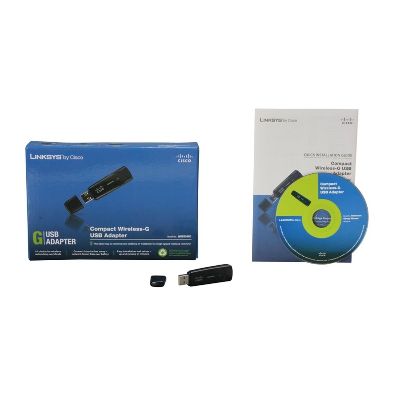 Cisco Linksys WUSB54GC Compact Wireless-G USB 2.0 WIFI Network Card