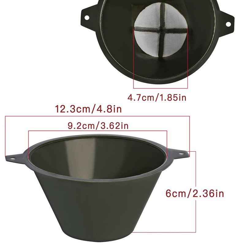 Worldity Paint Strainer, 100 mm Plastic Filter with Fine Nylon