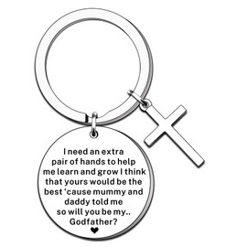 TTOVEN Godfather Gifts from Goddaughter Godson Godfather Keyring Godfather Birthday Gifts Fahter's Day Gifts