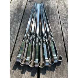 Timeless Steel 10 Pcs Heavy-duty Stainless Steel Lula Kebab Skewers 11Ga (3mm) / 26"