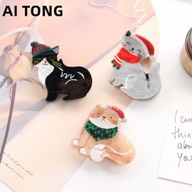 New Christmas Crossover Character Hair Clips/Pins: Cat, Cute, Shark Styles Free Size/Grey (Length 6.5 Width 5.5 Height 4.5 Weight 17G) 4ea