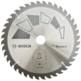 Bosch DIY Basic 2609256822 Circular Saw Blade 205 x 2.2 x 24/18/16 with 40 Teeth