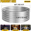 Toolterritary 48 inch Fire Pit Ring, 4FT Galvanized Fire Ring,