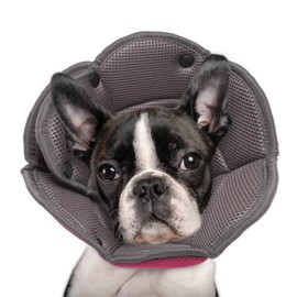 Hjyokuso Soft Dog Cone, Breathable Dog Cone Collar for Small Medium Large Dogs and Cats, Adjustable E Collars for Dogs After Surgery, Lightweight E-Collars for Dogs, Elizabethan Collar - RoseRed M