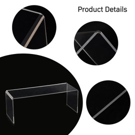 heavenlife Pack of 6 Acrylic Display Stands, Clear Acrylic Display Risers Display Base, 3 Sizes Display Shelf, Clear Riser Shelf Display Case for Figures, Collectibles, Cosmetics, Cupcake Jewellery