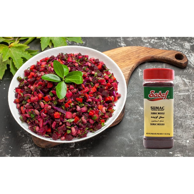 Sadaf Sumac spice ground - Pure sumac seasoning powder -