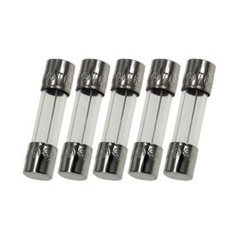 Pack of 5, 3/16 inch x 3/4 inch (5X20mm) 2A 250V Glass Fuses, Slow Blow (Time Delay) 2a, T2a, 2 amp 250v