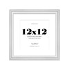 12x12 White Ornate Photo Frame With White Mat For 10x10