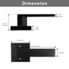 NIZADO Matte Black Dummy Door Handles 2 Pack, Square Single