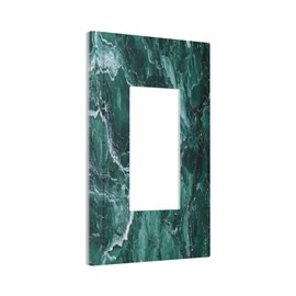Nijuodnijir Decorative Outlet Covers Green Marble White Lines 1 Gang Single Rocker Light Switch Cover Plate Wall Plates Gfci Faceplate For Bathroom Kitchen Decor