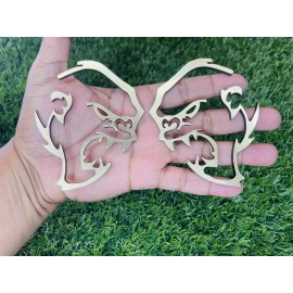 Badge Addictz Gorilla Gold Metal Emblem Badges Brushed Fender Aggressively Angry New