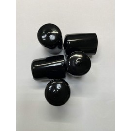 dexierp Protection Force ラウンド キャップ 1" 26mm OD X 38.1mm 長さ (パック 10) パイプ ポスト チューブ エンド カバー用 M27 スクリュー スレッド プロテクター フレキシブル ビニール VCH1000X150-(10 パック)