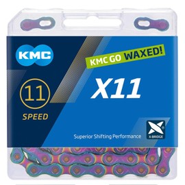 KMC X11 Waxed 11 Speed Chain, Aurora Blue, 118 Link
