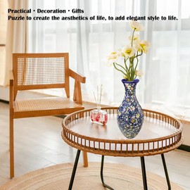 3D Puzzle Vase Unique Flower Vase for Adults Made by 160 Curved Plastic Puzzle Pieces, Vases for Flower Home and Office Decor