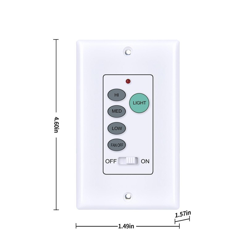 WDZP New Universal Ceiling Fan Wall Control 3 Speed Wall