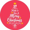 Pack of 48 Christmas Stickers for Crafts (45 mm) Merry