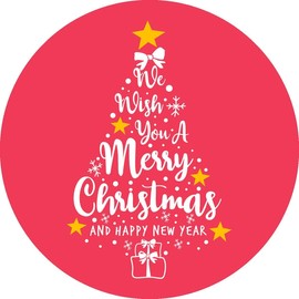 Pack of 48 Christmas Stickers for Crafts (45 mm) Merry Christmas Stickers for Card Making, Present & Goodie Bags Papa Prints®