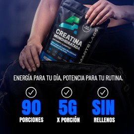 AMARTE LABS Pure Micronized Creatine Monohydrate Powder, Unflavored Strength & Performance Supplement – 450g (90 Servings)