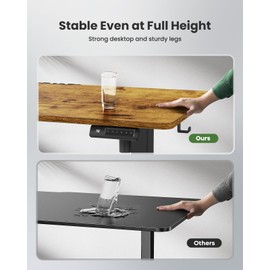 Marsail Electric Standing Desk with Sedentary Reminder, 48 * 24 Inch Standing Desk Adjustable Height, Stand up Desk for Home Office Furniture Computer Desk Memory Preset with Headphone Hook