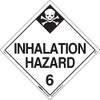 Labelmaster Z-EZ29 Inhalation Hazard Hazmat Placard, Worded, E-Z Removable Vinyl