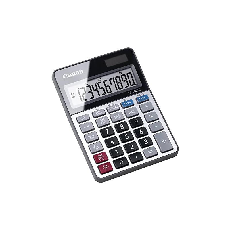 Canon LS102TC 10 Digit Display Calculator, Black/Silver