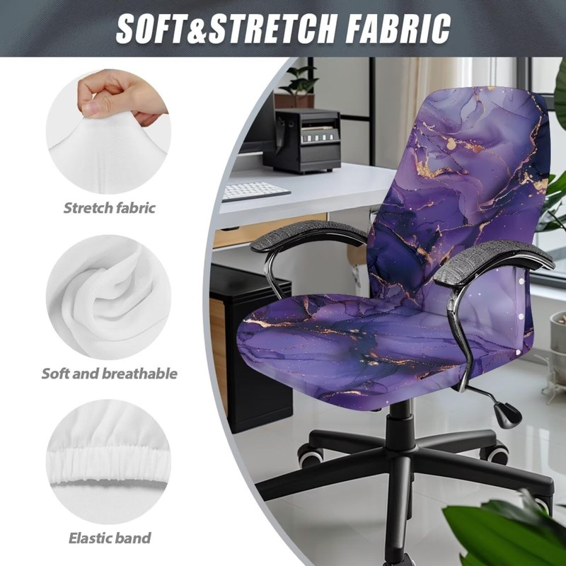 Garucesta Office Chair Cover Removable Computer Chair Slipcover Stretchable High-Back