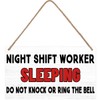 CAKIROTS Do Not Disturb Sign - Night Shift Worker Sleeping