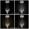 FRIXCHUR 11.8" Modern Crystal Chandelier 33.5" High Ceiling Chandeliers Small