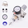 RIH 1/4" NPT Compressed Air Filter Regulator Combo Piggyback, 5