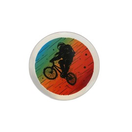 PopArt BMX Jumping Astronaut Sticker Decal