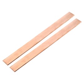 sourcing map 2Pcs 8" x 4/5" Copper Flat Bar,1/8" Thickness Copper Bar Stock for Grounding Systems Architectural Projects (203x20x3mm)