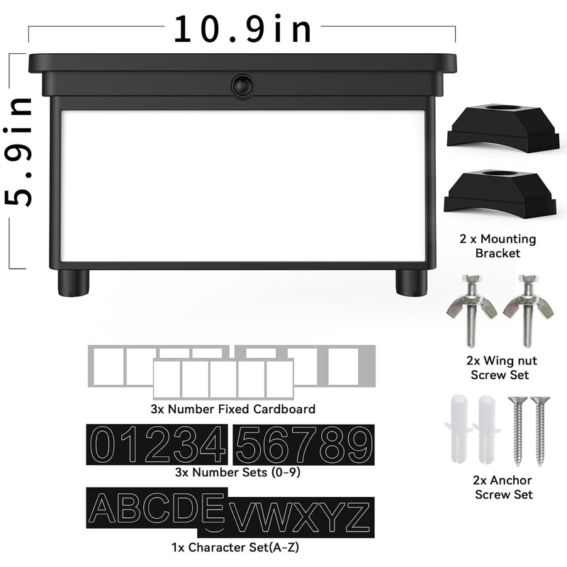Solar House Numbers For Outside,Solar Powered Waterproof LED Light, Outdoor