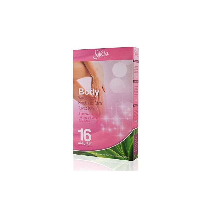 Silkia Body Wax Strips with Aloe Vera Cream Sachets -