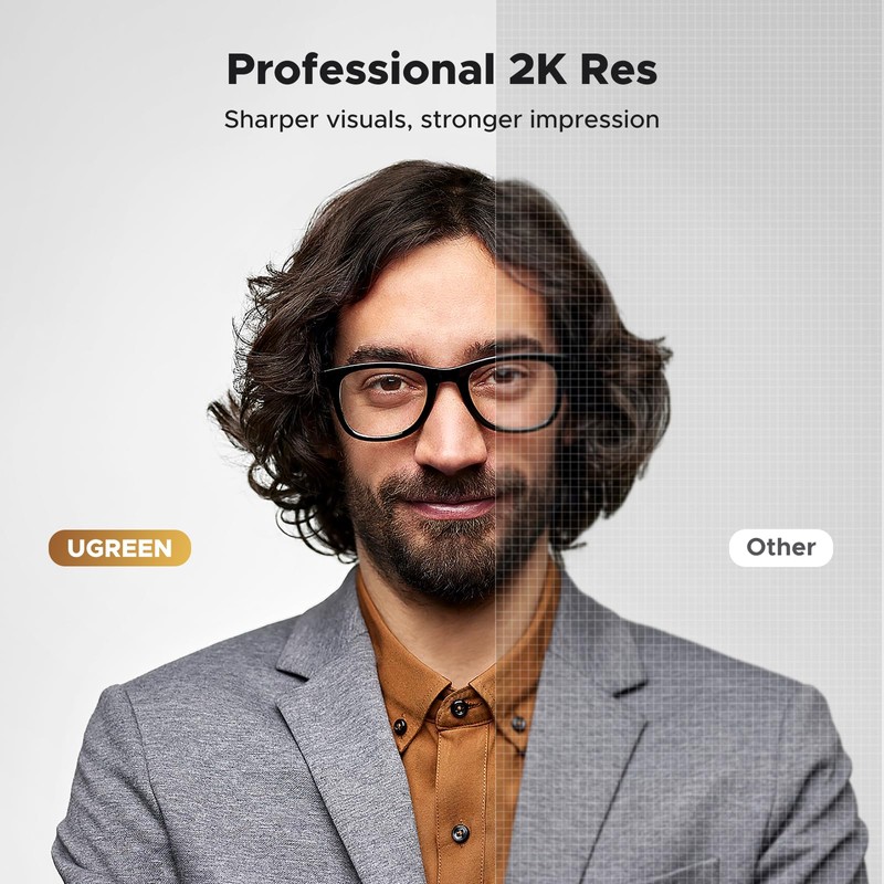 UGREEN 2K Webcam, Webcam for PC Ultra HD 1440P Computer