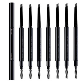 Eyebrow Pencils for Women,8 Pack Black Eyebrow Pencil Set,Retractable Definer Eye Brow Pencil Waterproof Sweatproof Long-Lasting,with Spoolie Brush,S2.