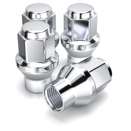 White Knight 7802-4 Chrome 7/16"-20 ET Bulge Lug Nut, 4 Pack