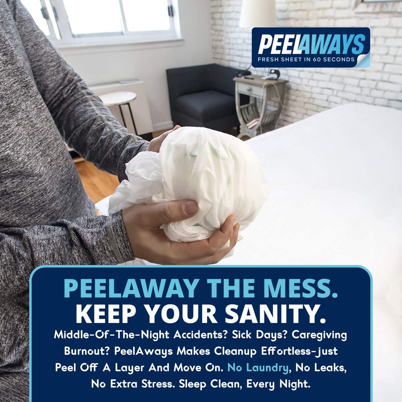 Peelaways Waterproof Disposable Bed Sheets – As Seen On Shark