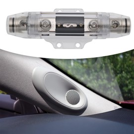 YINETTECH 150 Amp 0/2/4 Gauge AWG ANL Fuse with Holder Single ANL Inline Fuse Holder Satin Nickel Plated 3 Piece Design for Cars Ships Car Audio Etc