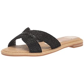 DOLCE VITA Women's Atomic Sandal, Black Raffia, 6