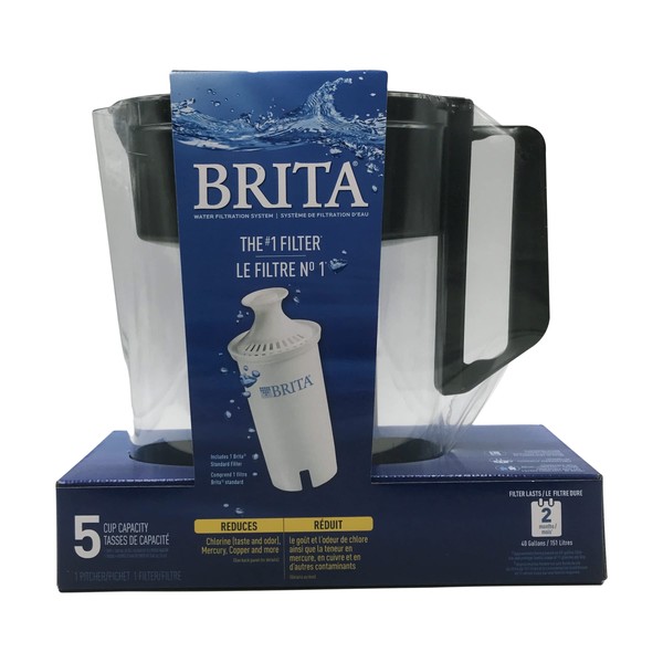 Brita Soho Black Pitcher Water Filtration System
