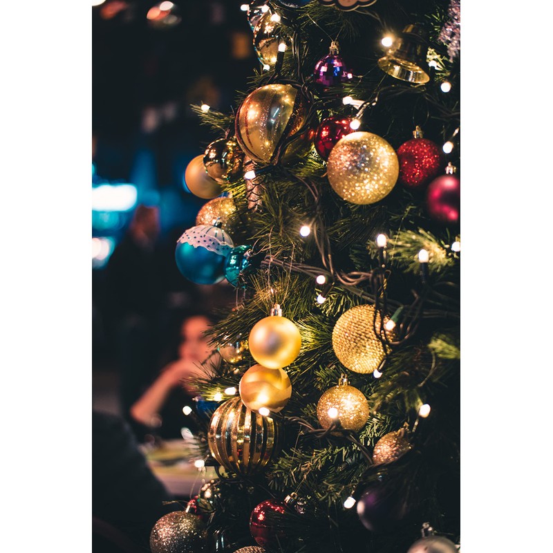 5 x Christmas Tinsel Thin Xmas Garland Tree Decorations -