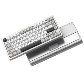 Womier RD75 Pro 75% Keyboard, Quick Release Wireless Aluminum Gaming Keyboard, QMK/VIA Tri-Mode Mechanical Keyboard Custom Hot Swappable with RGB Creamy Keyboard for Windows/Mac/PC - Silver